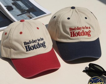 Embroidered Baseball Cap, Funny Sarcastic Hot Dog Hat, Cotton