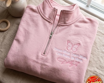Embroidered RIP Dolly Parton Quarter Zip, Dream More Learn More Embroidered Sweatshirt, Dolly Quote Pullover, Country Music Memorial Gift