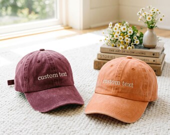 Personalized custom text hat | Embroidered hat, cap | gift | holiday hat | bachelor party hat |Custom Your cap