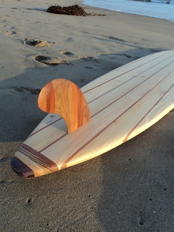 Items similar to 8 ft. Pine Longboard Surfboard with California Redwood Stringers, Fin, Nose and