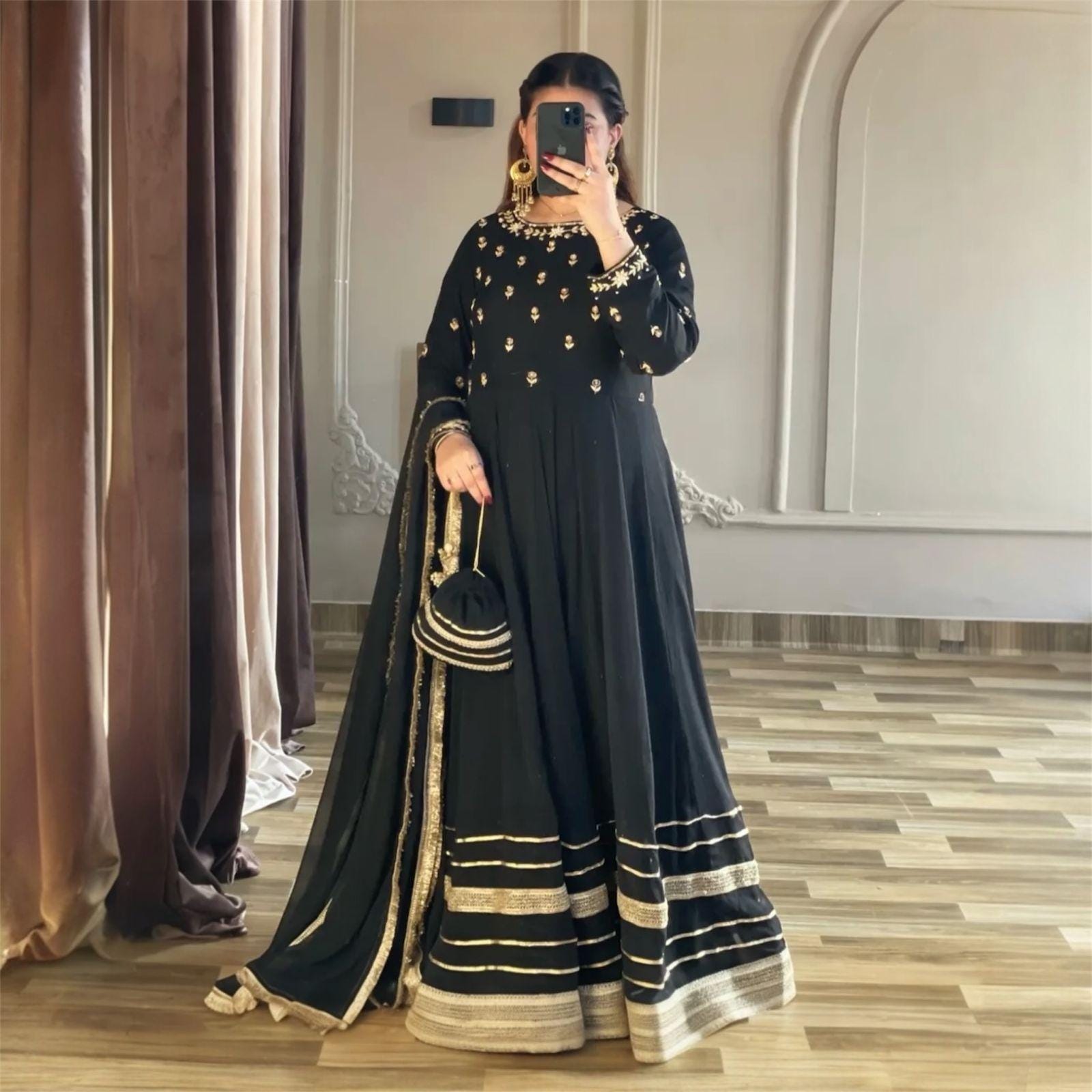 Indian Chiffon Maxi - Etsy