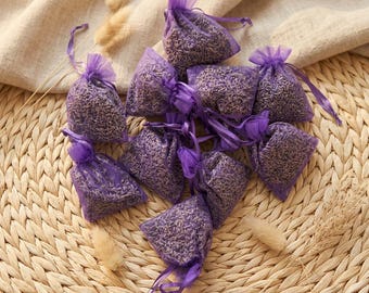 Dried Lavender Sachet Bags  Moth Repellent, Sleep Aid, Room Fragrance Confetti  Bulk Pack 3–100  Drawer & Closet Freshener, Wedding Favors