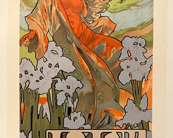 Adolfo Hohenstein — IRIS (1899) | Art Nouveau litografi, Les Maîtres de l’Affiche