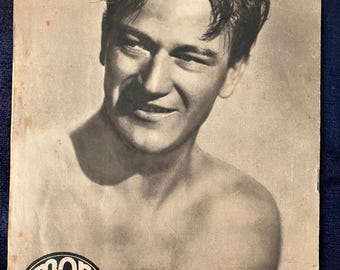 1950 Mon Film Magazine John Wayne Omslag Fransk film Brigitte Auber Vintage Movie Magazine 16 augusti 1950