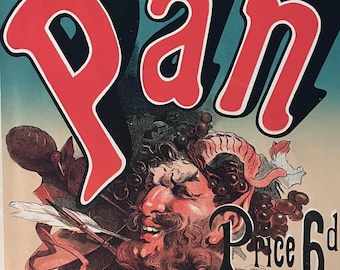 Chéret “Pan” Poster Print – Les Maîtres de l’Affiche Plate 81 – Art Nouveau Lithograph c.1890s