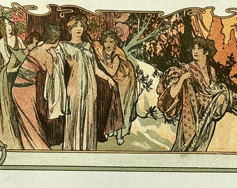 Alphonse Mucha — Original Art Nouveau Lithograph — Ilsee, Princesse de Tripoli (1897)
