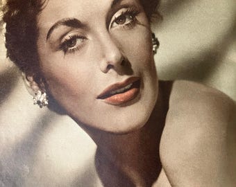 Originalfärgporträtt av Kay Kendall från 1952 – Picturegoer Magazine – Hollywood Glamour-tryck från guldåldern