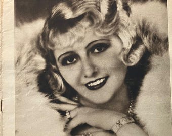 1930 Ciné-Miroir Magazine — Simone Cerdan Cover — Early Sound Film Era — French Cinema