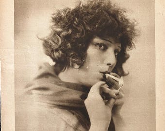 1920-talets Ciné-Miroir-omslag Raquel Meller Porträtt – Franska filmtidningstryck – Silent Era Cinema