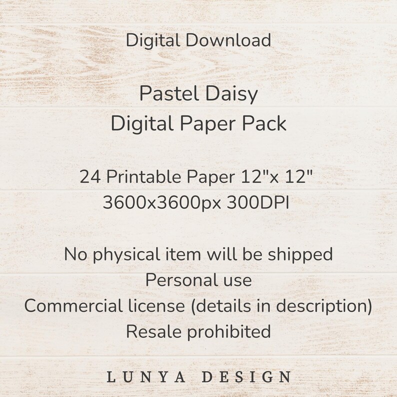 Pastel Daisy Digital Paper Pack | Flowers Seamless Patterns | Floral Printable Scrapbook Paper | Daisies Backgrounds image 11