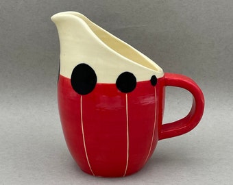 PITCHER, creamer, frother, smaller size, cream, syrup, sauce, gravy, modern, geometric