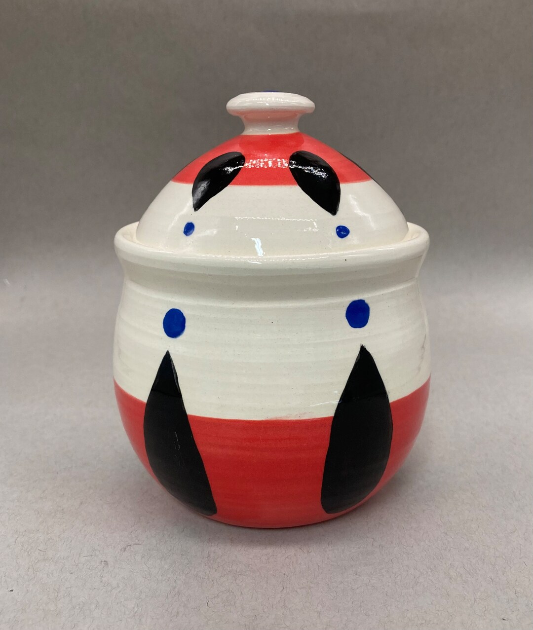 JAR LIDDED Small Pint Size Container Sugar Bowl Salt Etsy