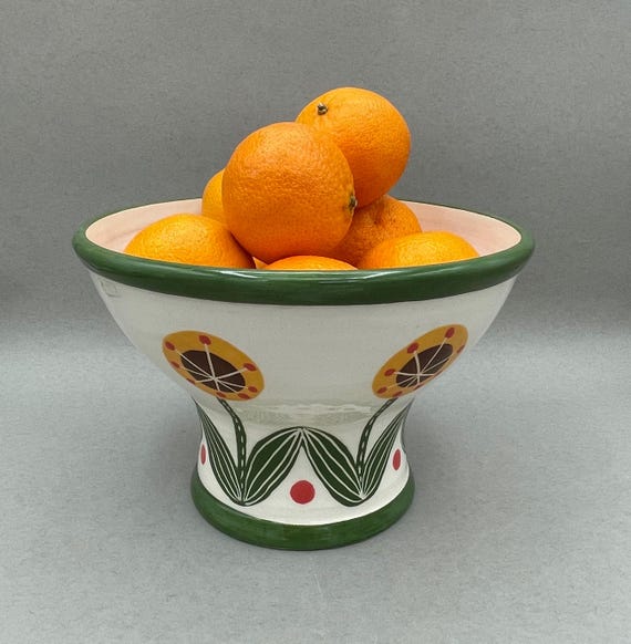BOWL, footed, for fruit, desserts, serving, tureen, even baking!