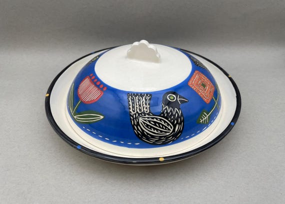 TORTILLA WARMER, covered server, appetizers, cheese keeper, folkloric design