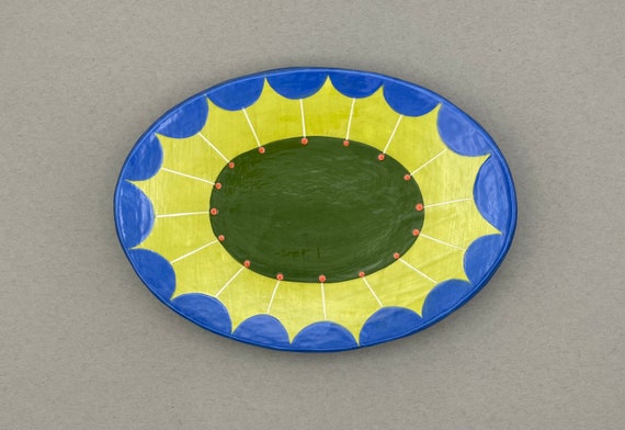 PLATE, small, serving, modern, geometric, colorful