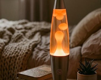 Lava Lamp - Vintage Custom Glow Decor Purple Orange | Unique Retro