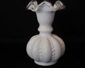 Fenton Silvercrest Beaded Melon Vase