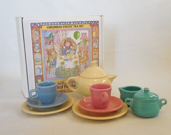 fiestaware children's tea set