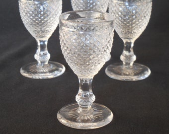 Water Glass Set of 4, 2 sets available Ivima Purple Diamond Point Knob Stemmed Wine