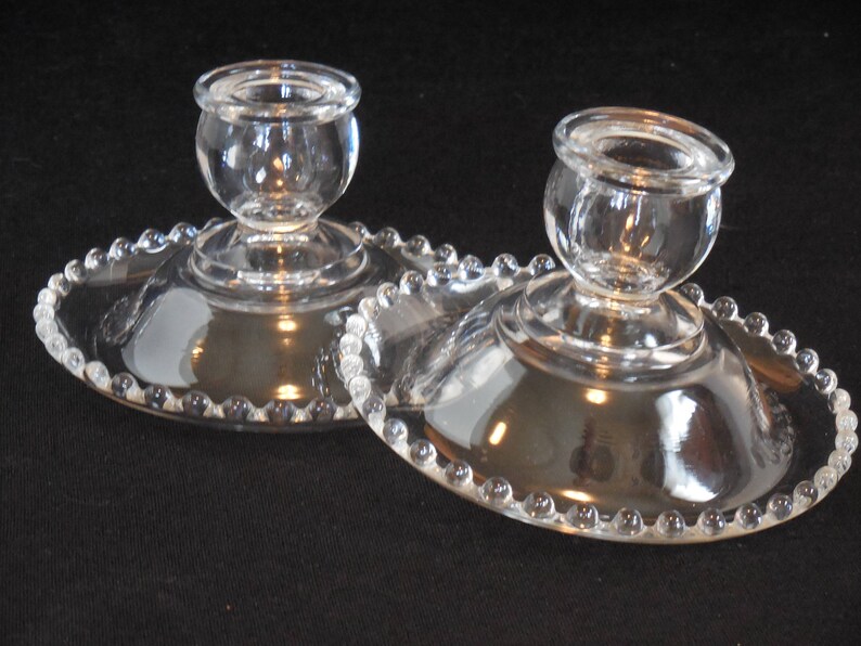 Candlewick Clear Candle Holders IMPERIAL GLASSOHIO Etsy