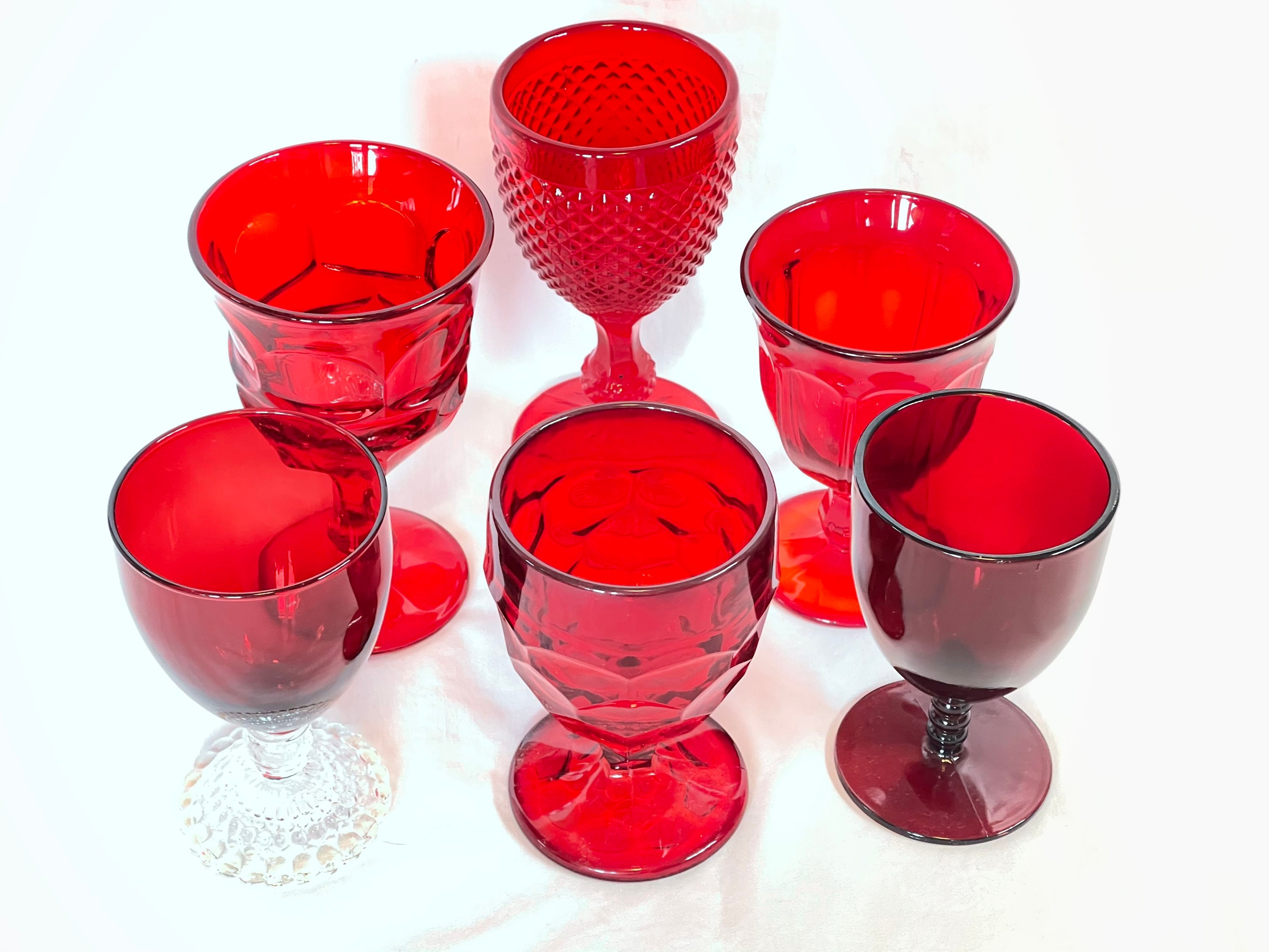 Kitchen & Dining Drink & Barware Eclectic Collection Red Stemware