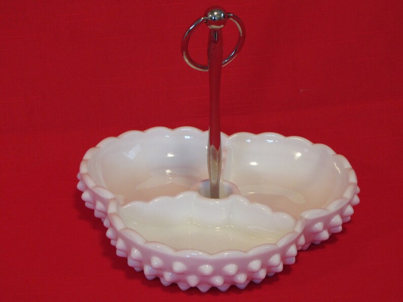 Fenton Milk Glass Divided Relish Tray Tidbit Tray Candy Etsy