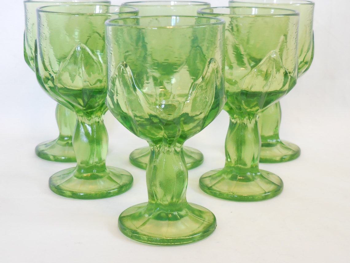 Franciscan Green Cabaret Water Goblets Etsy
