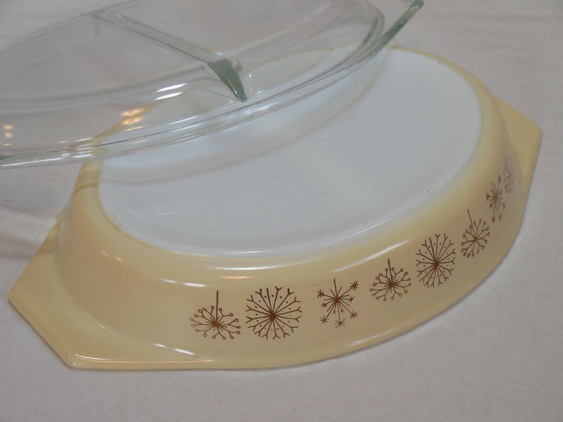 Dandelion Pattern with Lid Pyrex Dandelion Duet Promotional 1 12 Qt Divided Dish