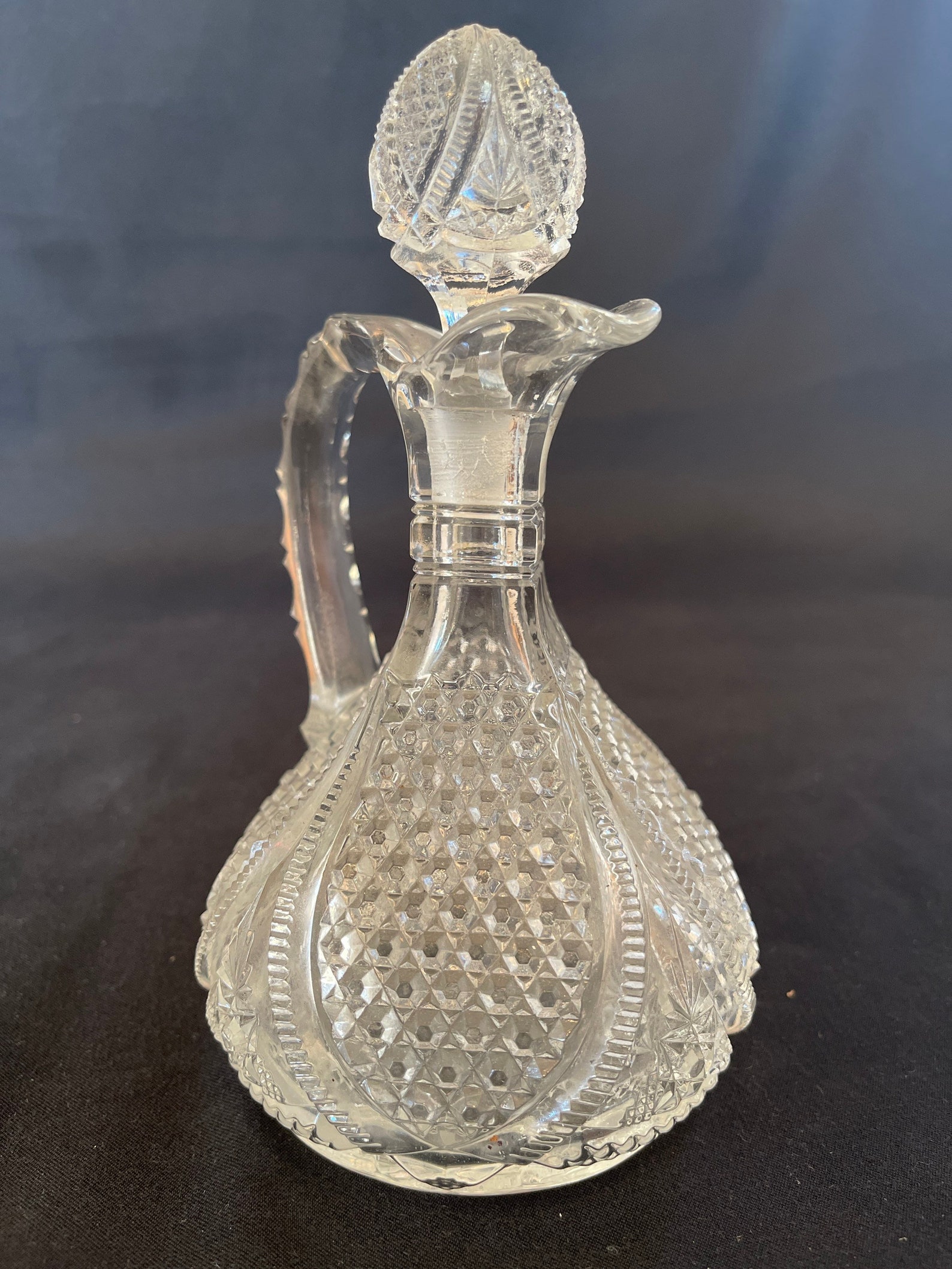 US Glass Massachusetts Cruet With Original Stopper Etsy
