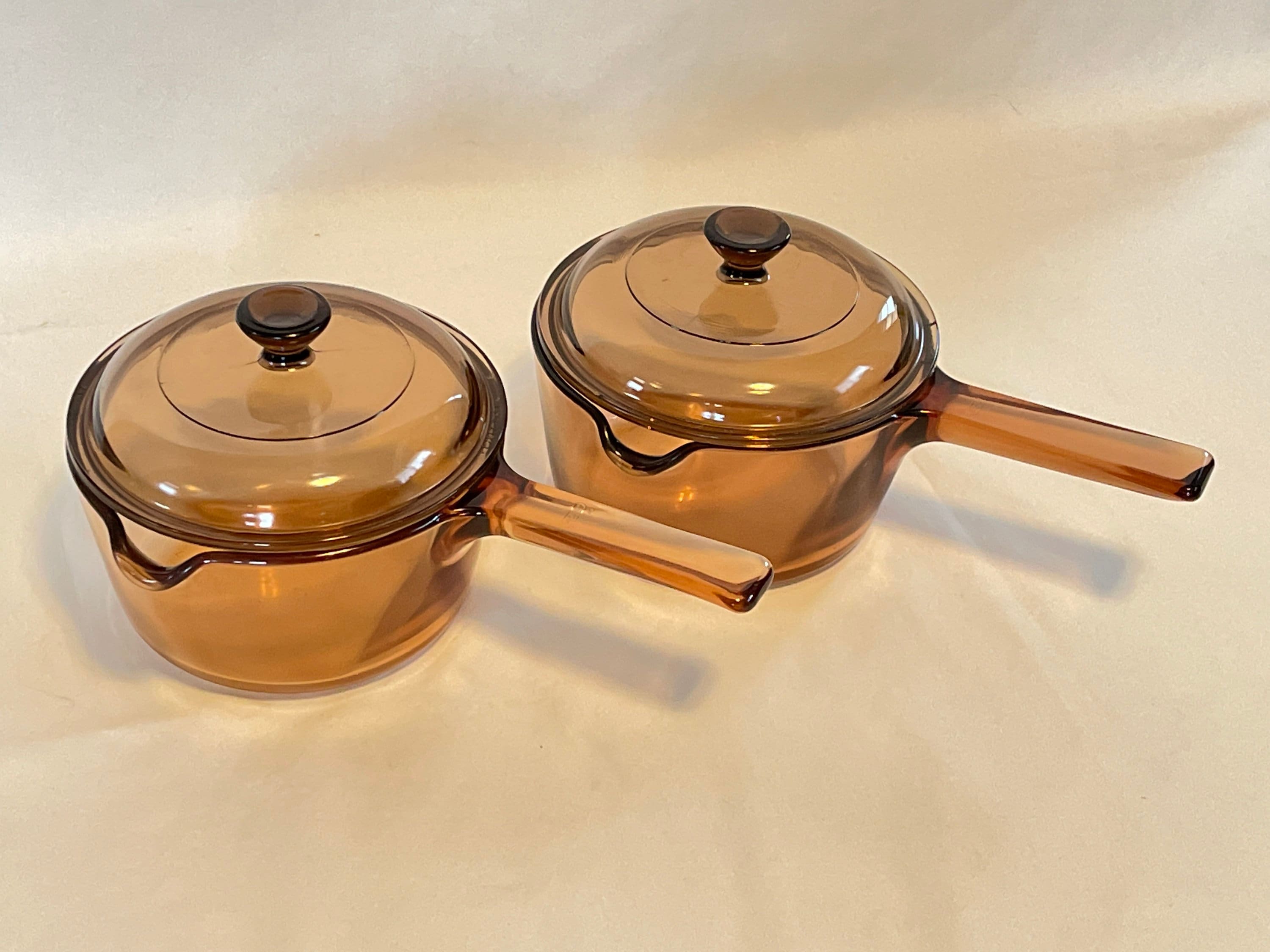 Corning Amber Visions 1 liter Sauce Pan with Lid