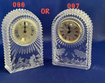 Princess House Heritage Crystal Mantle Clocks