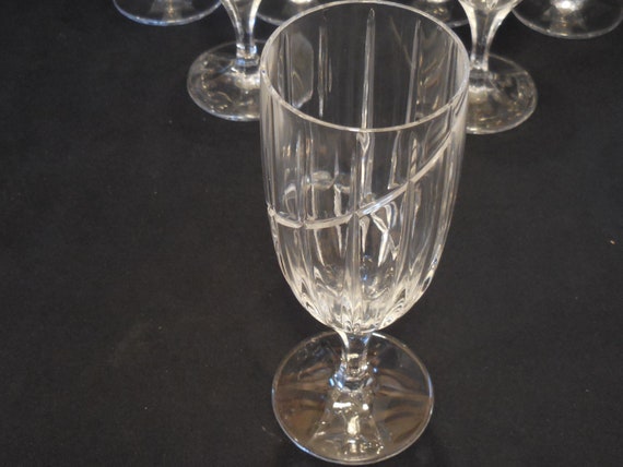 MIKASA CRYSTAL UPTOWN WATER GOBLET  9" SET OF 2 GOBLETS MINT! 
