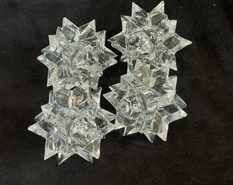 Crystal Multi Pointed Star Candle Holders