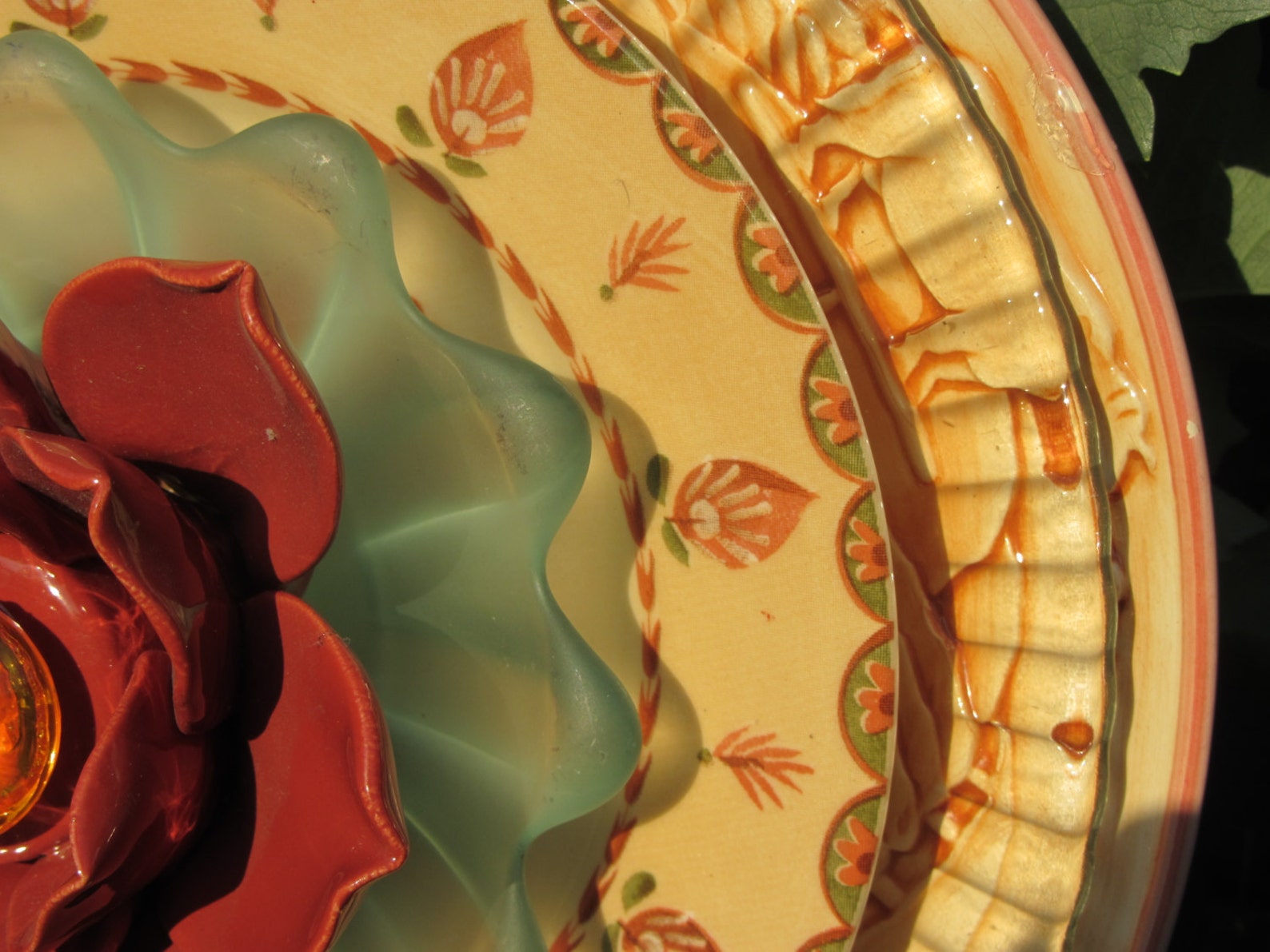 Glass Plate Art Decor for the Garden Etsy