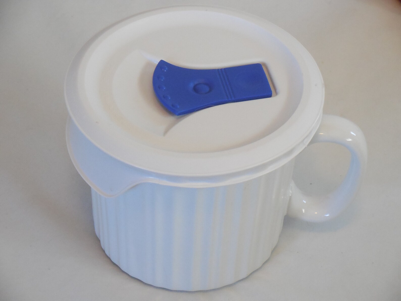CorningWare French White Soup Mugs with Vented Lids Etsy