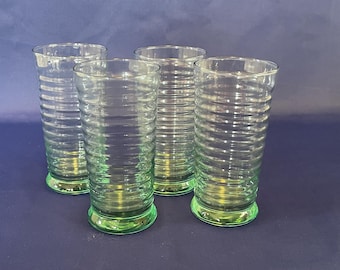 Spanish Green Libbey Sirrus Coolers, Tall Tumblers