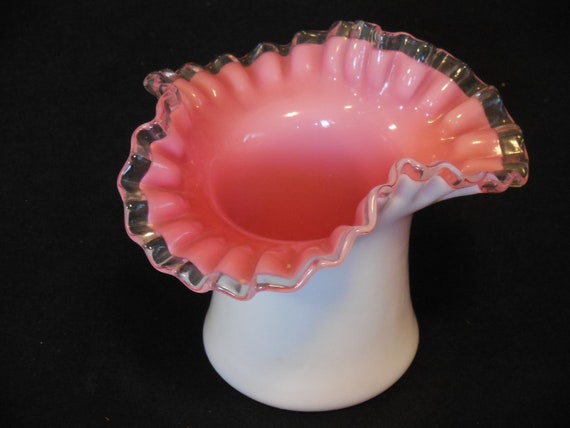 Fenton フェントン ピーチクレスト フラワーベース Fenton Peach Crest 6