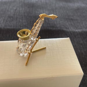 Crystal Melodies Saxophone and Stand by Swarovski - Etsy