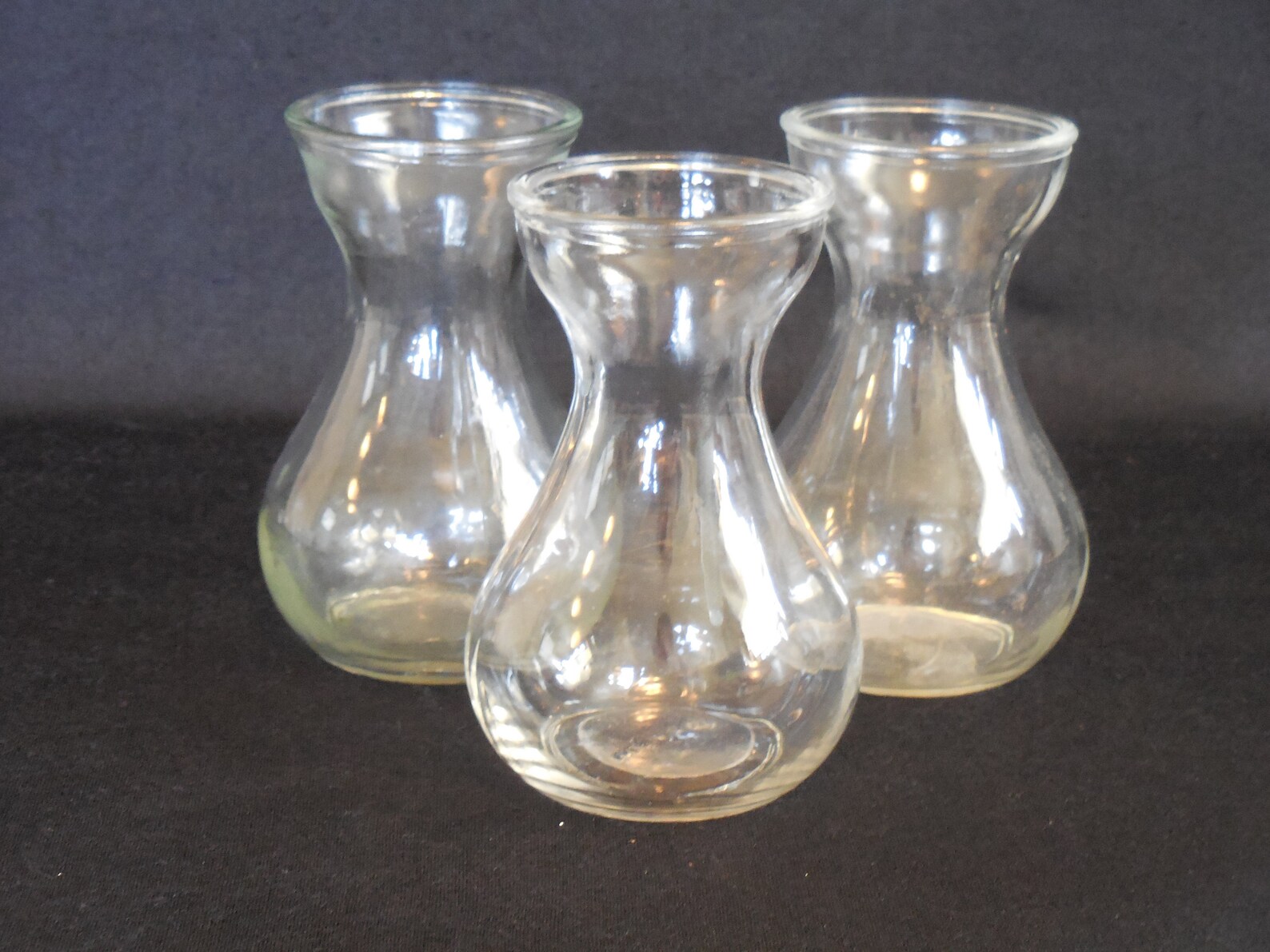 Three Clear Basic Hyacinth Bulb Forcing Vases Etsy