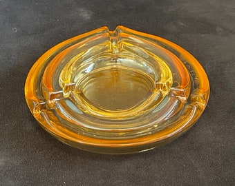 Jeannette Glass Marigold Iridescent Carnival Nesting Ashtrays