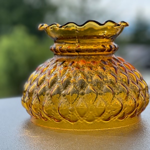 Amber glass shade deals