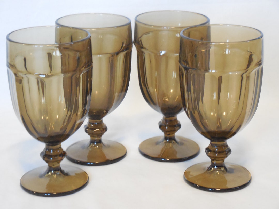 Libbey Glass Mocha Gibraltar Iced Tea Goblets Etsy