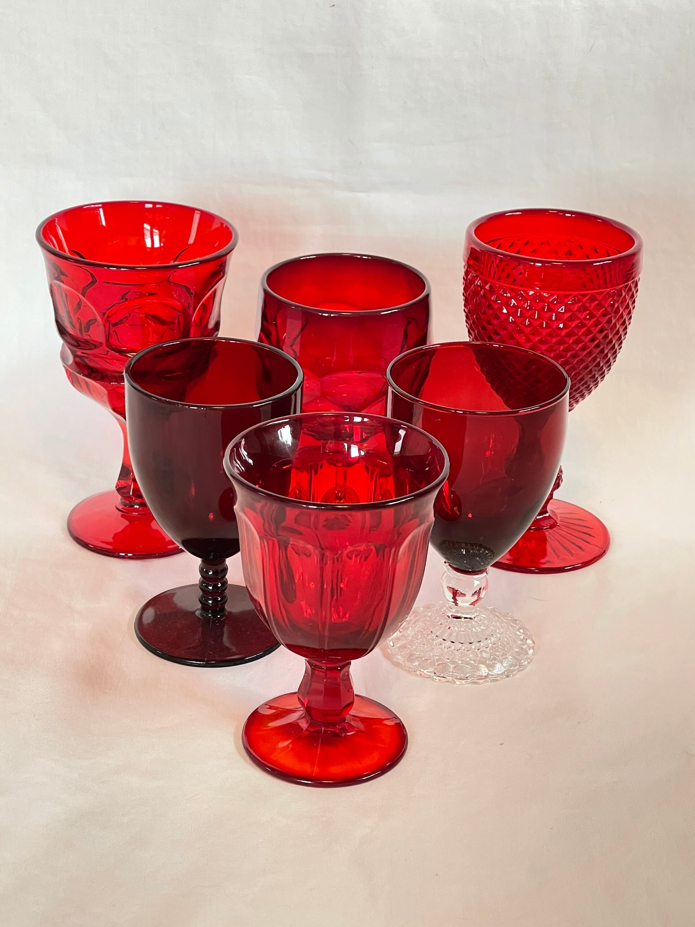 Kitchen & Dining Drink & Barware Eclectic Collection Red Stemware