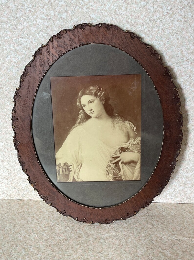 Carved Wood Oval Frame Etsy