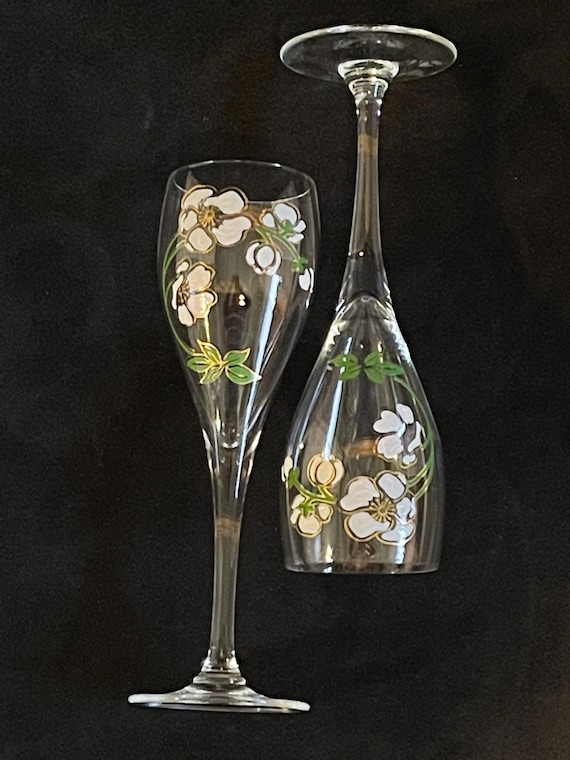 Perrier Jouet Belle Fleur De Champagne Champagne Flutes - Etsy