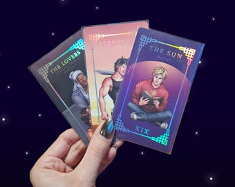 Verzamelbare tarotkaartenbundel #1 (drie kaarten), met holografische folie