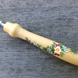 Painted bobbin lace  pin vice - pricker