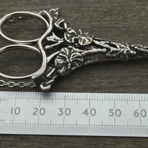 Jasmine Chatelaine with an Antique Pewter Finish & Etui Scissors - lacemaking and embroidery image 5