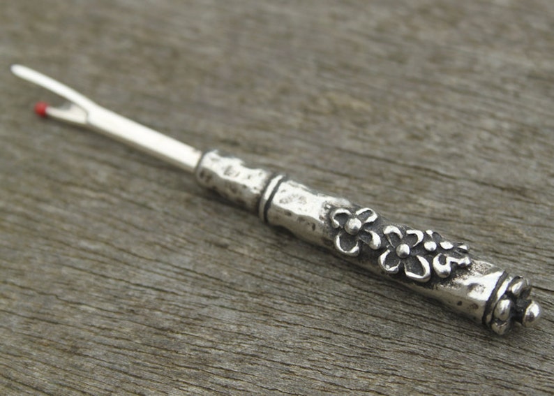 Seam Ripper with Pewter Floral Handle image 3