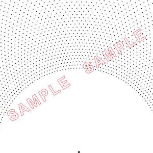 May include: A black and white image of a circular pattern of dots, with a larger dot in the center. The image is a sample and has the word "SAMPLE" written across it in red.